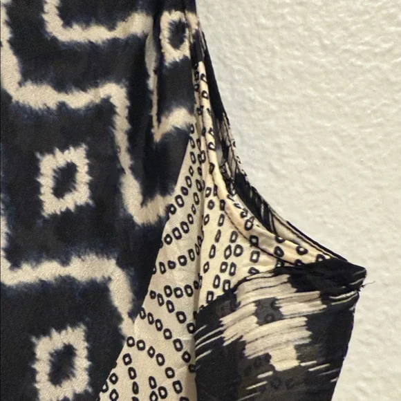 Johnny Was Black and Cream Geometric Maxi Dress - Picture 9 of 13